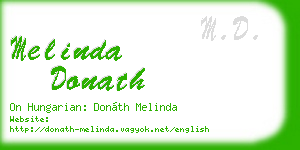 melinda donath business card